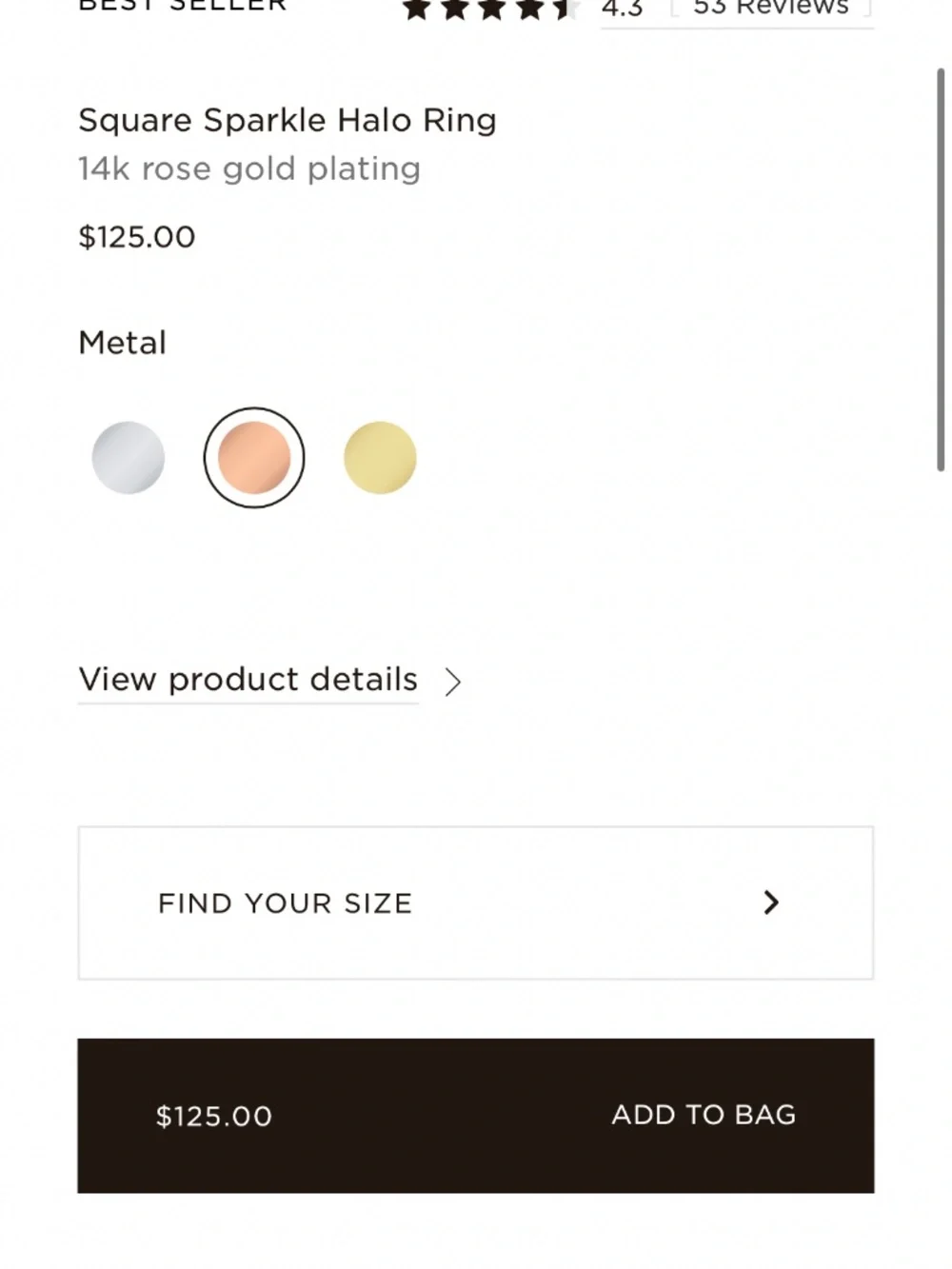 Pandora rose gold ring